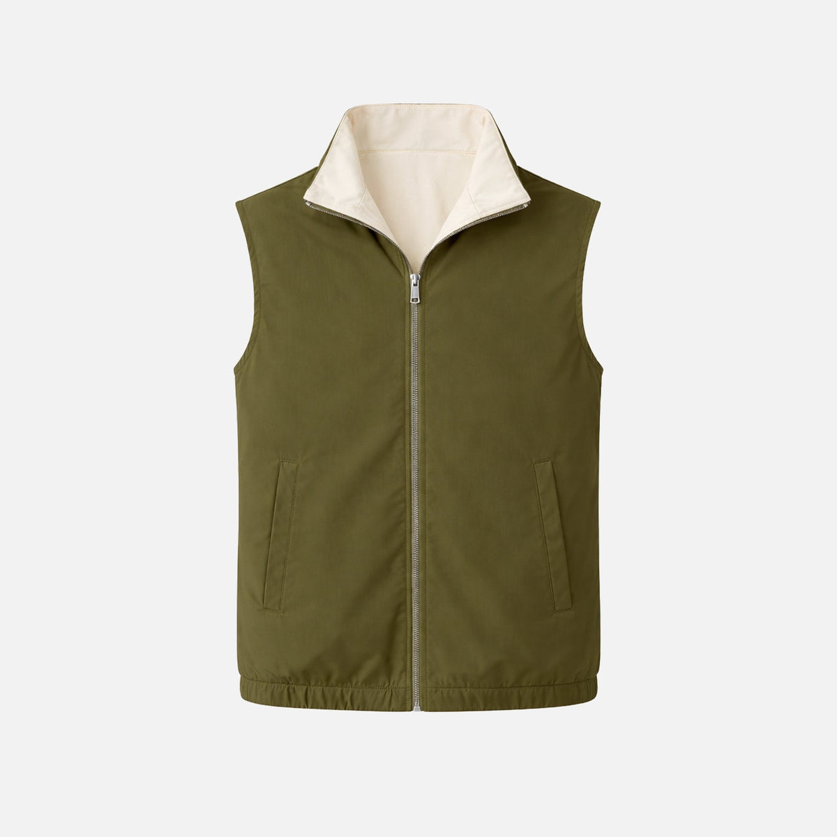Gilet de voyage réversible vert olive Miio / Kith
